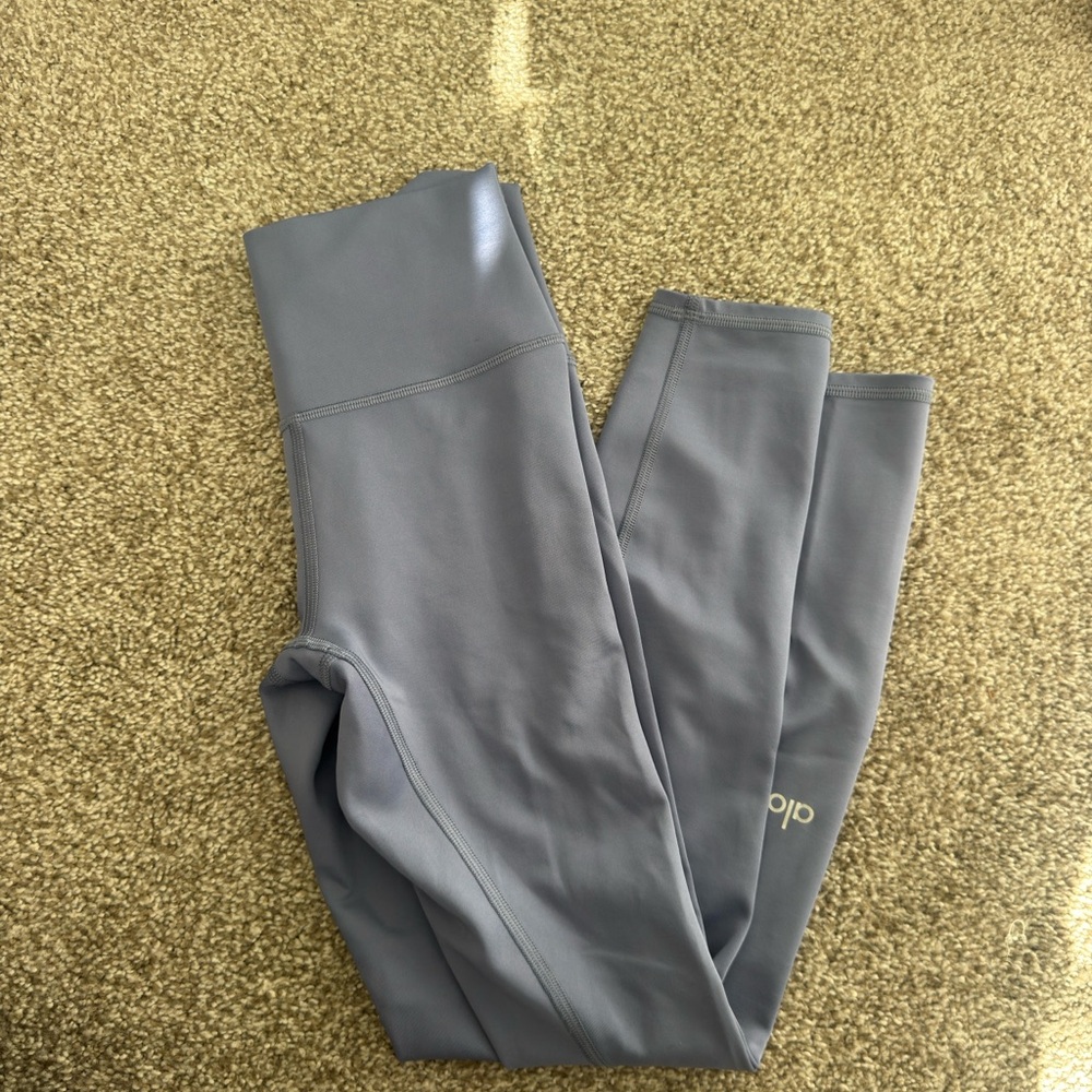 ALO Yoga Slate Gray/blue Airlift Leggings and bra